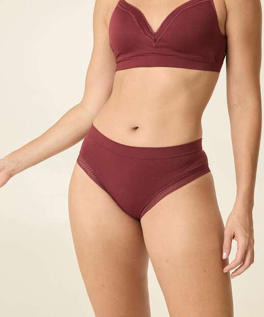 Calcinha Biquíni Recorte Renda Marisa