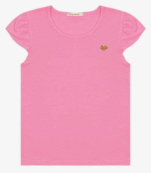 Blusa Infantil Feminina Cotton Leve Trick Nick Rosa