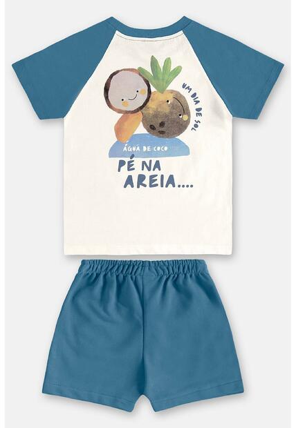 Conjunto Menino Camiseta e Short Três e Já