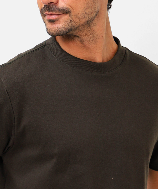 Camiseta Masculina Suedine Manga Curta Marisa Verde