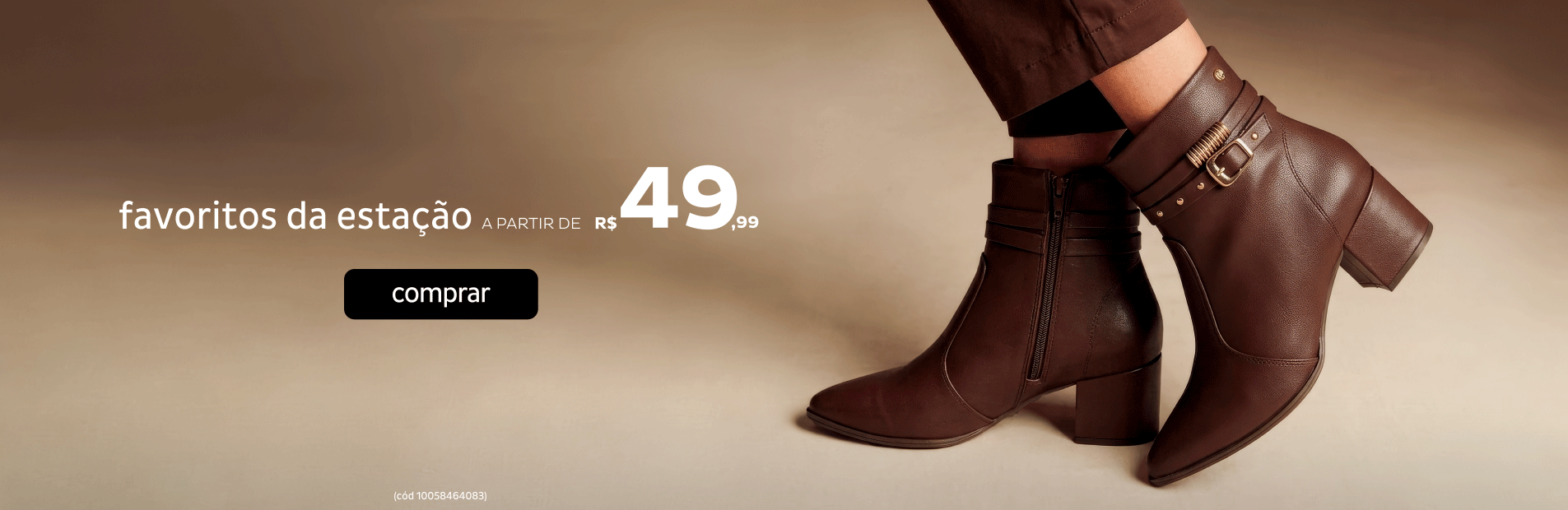 Calçados de Inverno a partir de R$49,99