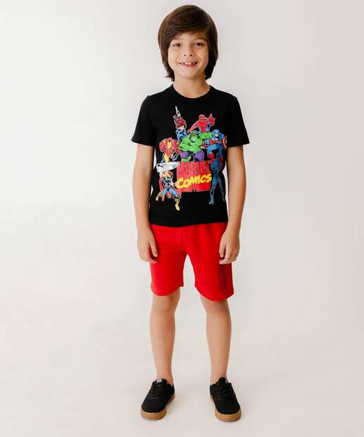 Conjunto Infantil Super Heróis Marvel Tam 4 a 10