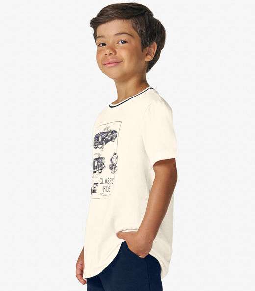 Conjunto Camiseta com Bermuda Trick Nick Bege