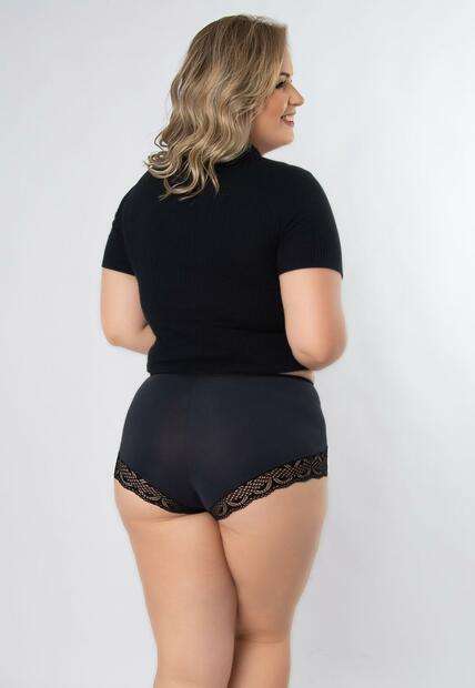 Kit 3 Calcinhas Queridinha Plus Size Microfibra Concept Lingerie Multicolorido