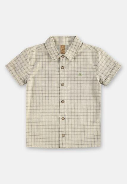 Camisa Algodão Linho Xadrez Up Baby
