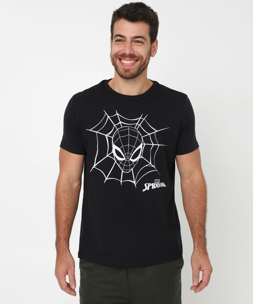 Image_Camiseta Masculina Homem Aranha Marvel Preto