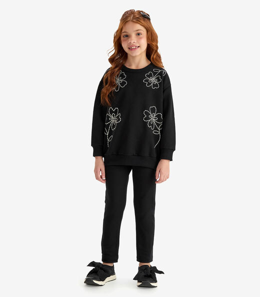 Conjunto Blusão com Legging Rovi Kids Preto