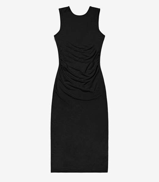 Vestido Midi em Molecotton de Viscose Rovitex Preto