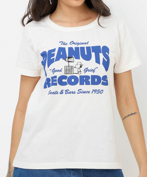 Blusa Feminina Manga Curta Snoopy Off White