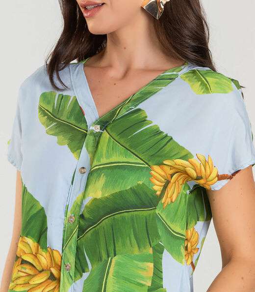 Blusa Feminina Estampada Infinita Cor Verde