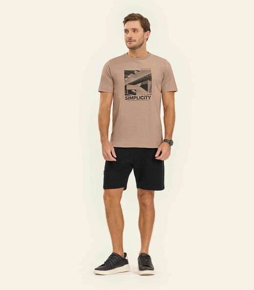 Bermuda Moletom Masculina Diametro Preto