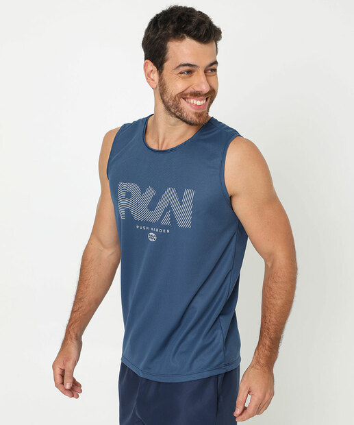 Image_Regata Masculina Fitness Estampada MR Azul