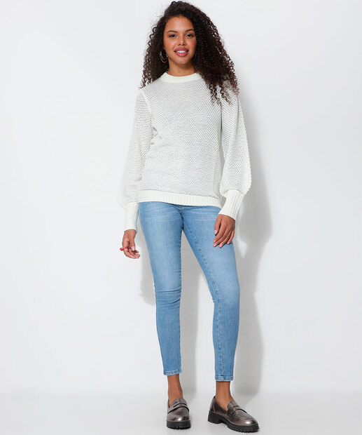 Calça Jeans Skinny Feminina Bolsos  