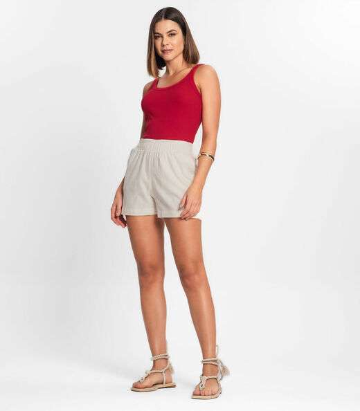 Regata Feminina Em Ribana Rovitex Vermelho