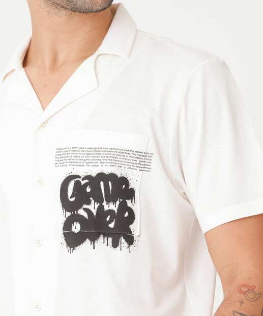 Camisa Masculina Gamer Manga Curta MR