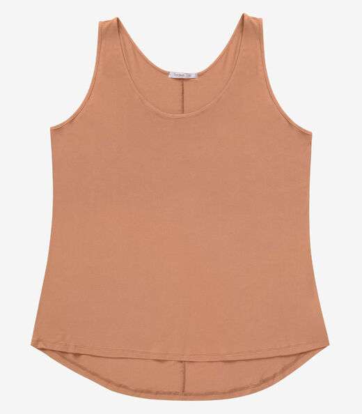 Regata Feminina Plus Size Secret Glam Marrom