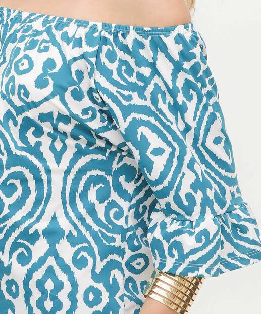 Blusa Feminina Ciganinha Estampada Manga 3/4 Marisa
