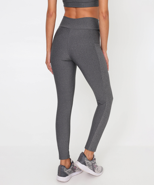 Calça Feminina Legging Recorte Fitness Marisa Cinza