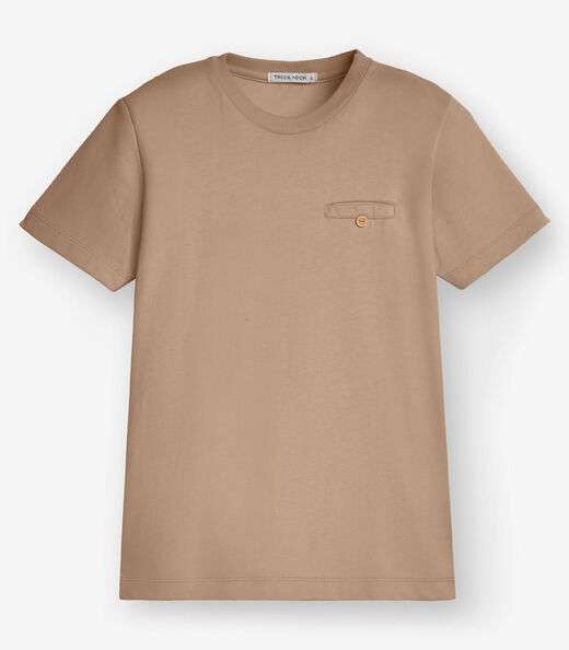 Camiseta Masculina em Meia Malha Trick Nick Marrom