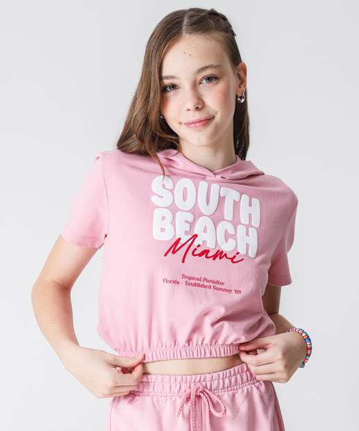 Image_Blusa Juvenil Cropped Estampado Capuz Marisa Tam 10 a 16 Rosa