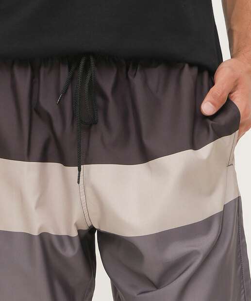 Bermuda Masculina Surf Listras Marisa Cinza