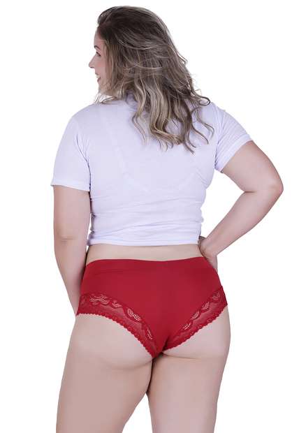 Calcinha Amada Plus Size Microfibra Concept Lingerie Vermelho