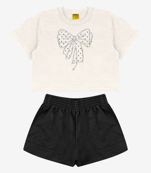 Image_Conjunto Blusa com Shorts Meia Malha Rovi Kids Bege