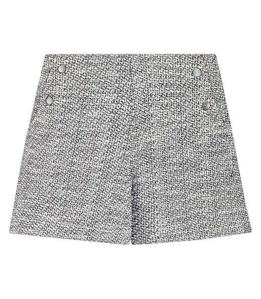 Shorts Feminino de Tweed Shine Endless Preto