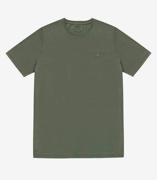Camiseta Masculina Básica Meia Malha Diametro Verde