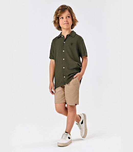 Conjunto Infantil Camisa Com Bermuda Trick Nick Verde