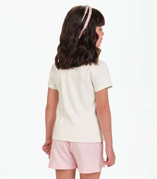 Blusa Ribana 2X1 Menina Trick Nick Bege