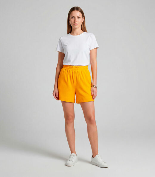 Image_Shorts Feminino Moletinho Gorgurinho Infinita Cor Laranja