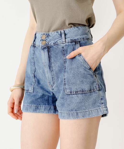 Short Feminino Bolsos 