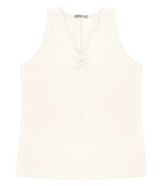 Regata Plus Size Em Ribana Canelada Secret Glam Bege