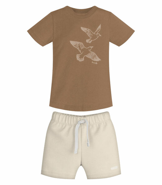 Image_Conjunto Infantil Camiseta Com Bermuda Trick Nick Marrom