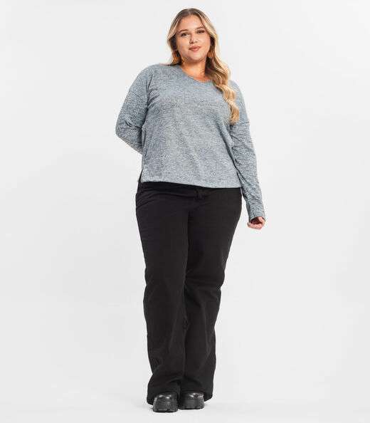 Blusa Feminina Plus Infinita Cor Azul