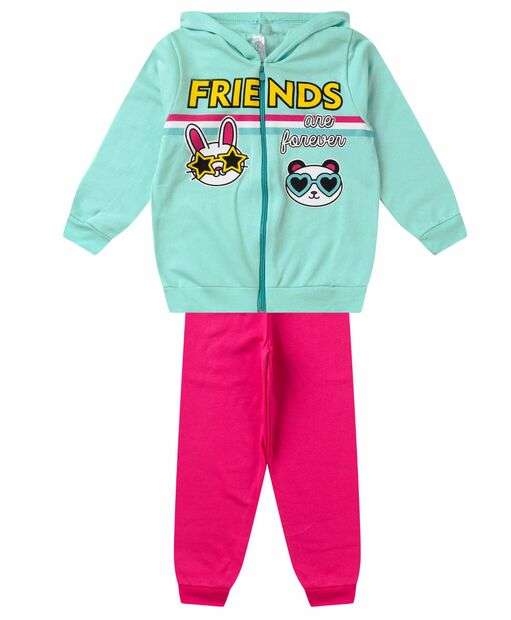 Image_Conjunto De Moletom Infantil Com Capuz Kappes Verde
