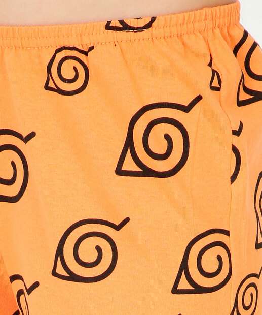 Pijama Infantil Manga Curta Estampado Naruto Tam 4 a 12