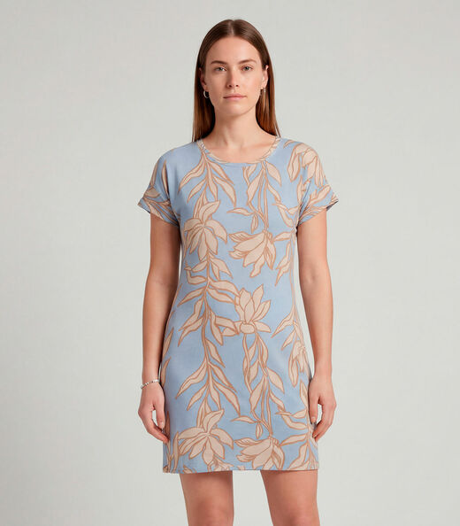 Image_Vestido Básico Com Gola Redonda Infinita Cor Azul