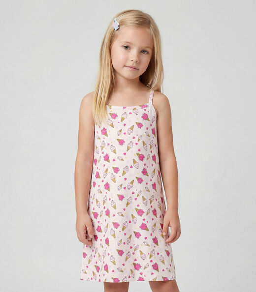 Image_Vestido Infantil em Cotton Leve Rotativo Select Rosa