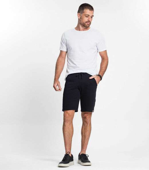 Kit 3 Bermudas De Moletom Masculina Select Preto