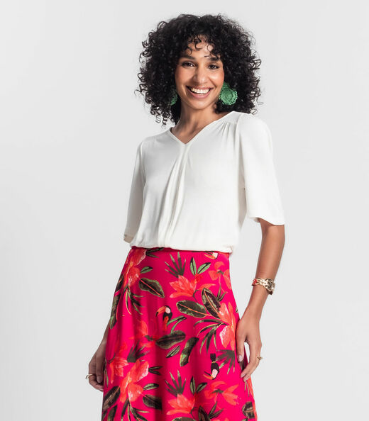 Blusa Feminina Em Visco Tricot Rovitex Bege