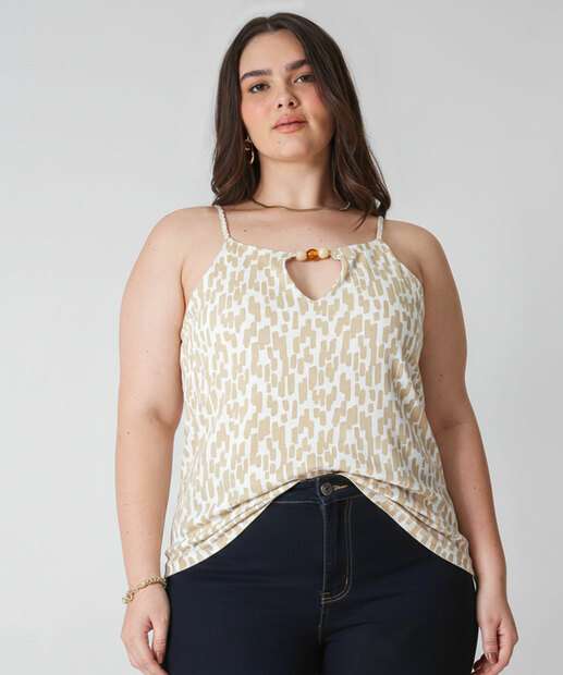 Image_Blusa Plus Size Feminina Estampada Marisa Bege
