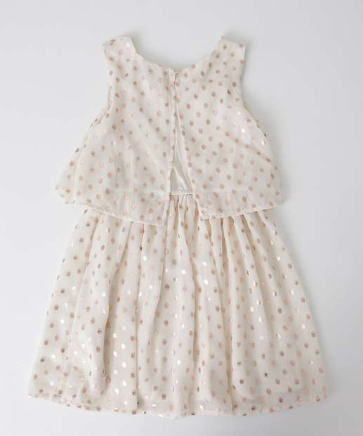 Image_Vestido Infantil Estampa Poá Foil Marisa Tam 4 a 10