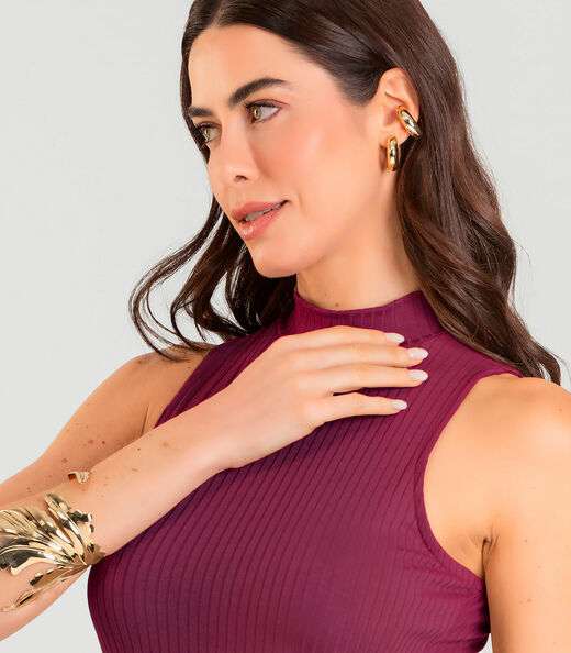 Regata Gola Alta Feminina Dianna Vermelho