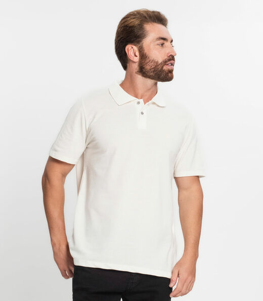 Camisa Polo Básica Masculina Diametro Bege