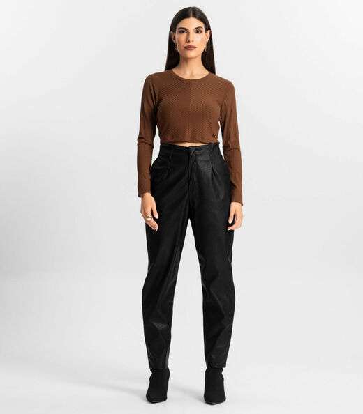 Blusa Feminina Manga Longa Endless Marrom