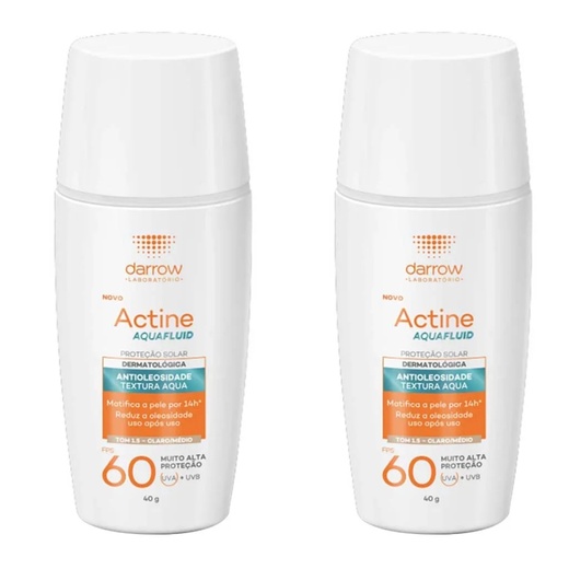 Image_Kit com 2 Unidades de Protetor Solar Facial Com Cor Darrow - Actine Aquafluid FP