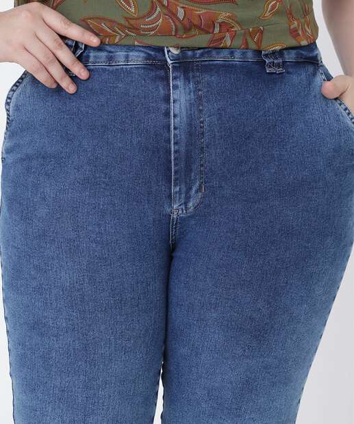 Calça Plus Size Feminina Jeans Skinny Saware