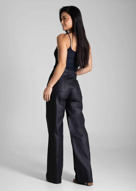 Cal?a Resinada Sawary Wide Leg -282589